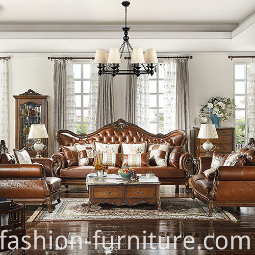 Genuine Leather Sofa Set